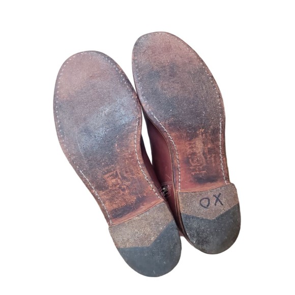 HELM Pablo Men's US 10.5 M Brown Moto-Inspired Leather Zip Up Ankle Boots - Picture 10 of 11